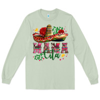 Matcha mama cita with sombrero hat and roses Long Sleeve Tee - Artiststas