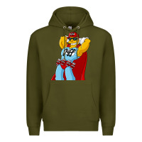 Army Green The Simpsons duff beer Premium Hoodie - artisFamous