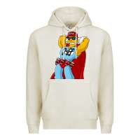 Oatmeal Heather The Simpsons duff beer Premium Hoodie - artisFamous