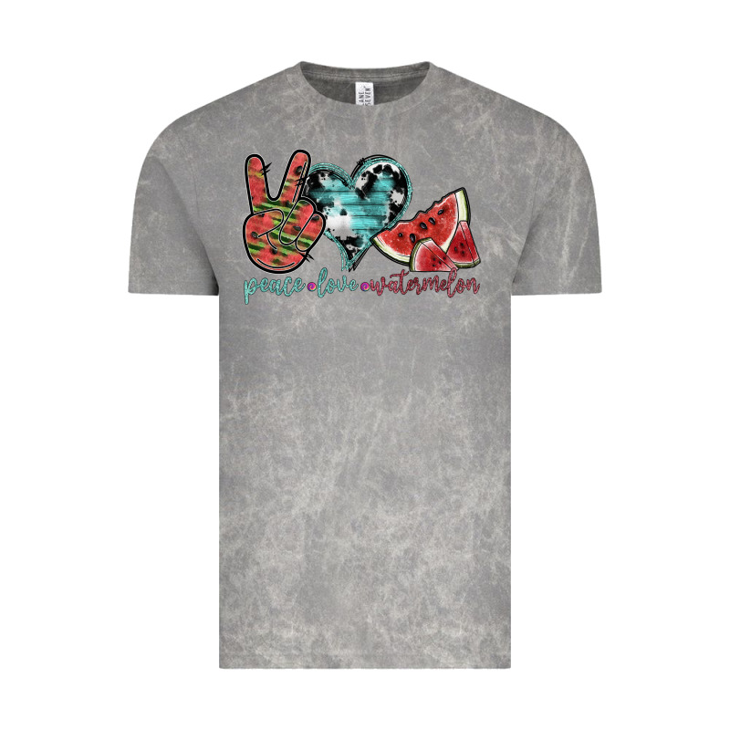 Peace Love Watermelon Vintage Tee by SublimationCraftShop | Teevron