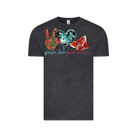 Vintage Black peace love watermelon Vintage Tee - SublimationCraftShop