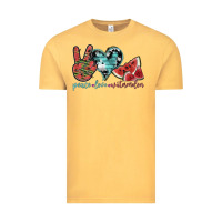 Vintage Mustard peace love watermelon Vintage Tee - SublimationCraftShop