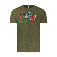 Vintage Olive peace love watermelon Vintage Tee - SublimationCraftShop