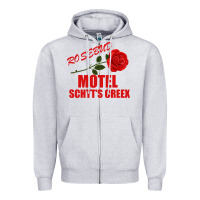 Heather Grey rosebud  motel schtts creex Zipper Hoodie - Bettercallsaul