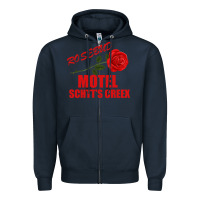 Navy rosebud  motel schtts creex Zipper Hoodie - Bettercallsaul