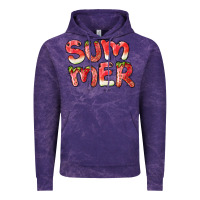 Cloud Purple summer watermelon and strawberry Vintage Hoodie - BarkalooDesign