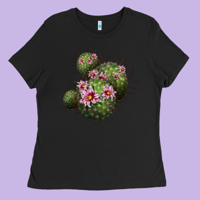 Arizona Fishhook Cacti Ladies Tee Designed By Lillyallendesigns