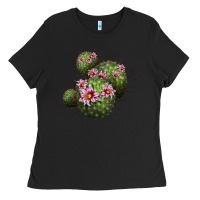 Black arizona fishhook cacti Ladies Tee - LillyAllenDesigns