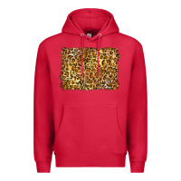 Cardinal handdrawn leopard pattern yellow Premium Hoodie - BarkalooDesign