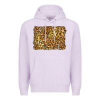 Lilac handdrawn leopard pattern yellow Premium Hoodie - BarkalooDesign