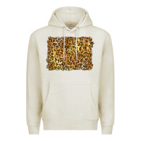 Oatmeal Heather handdrawn leopard pattern yellow Premium Hoodie - BarkalooDesign