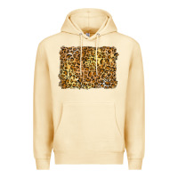 Pina Colada handdrawn leopard pattern yellow Premium Hoodie - BarkalooDesign
