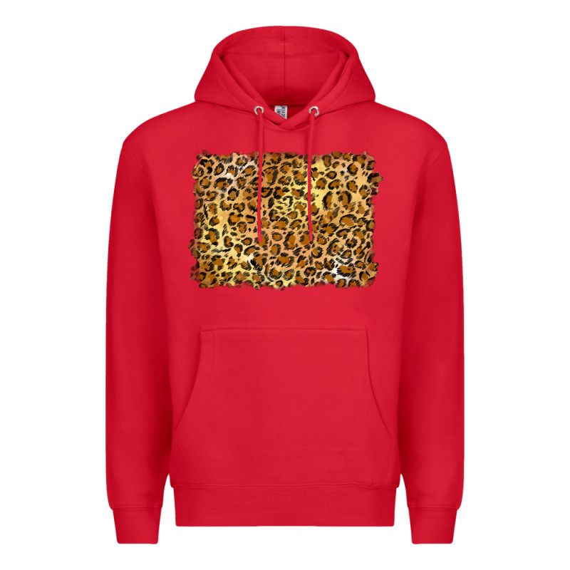 Handdrawn Leopard Pattern Yellow Premium Hoodie by BarkalooDesign | Teevron