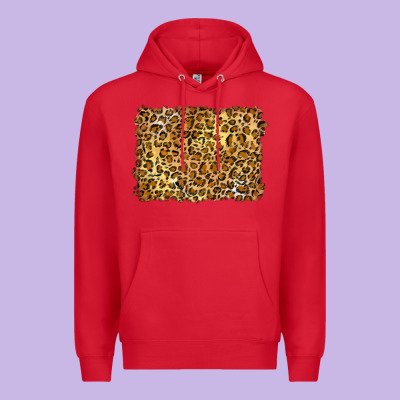 Handdrawn Leopard Pattern Yellow Premium Hoodie Designed By Barkaloodesign