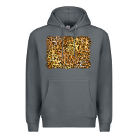 Rock handdrawn leopard pattern yellow Premium Hoodie - BarkalooDesign