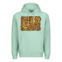 Seafoam handdrawn leopard pattern yellow Premium Hoodie - BarkalooDesign