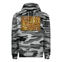 Slate Camo handdrawn leopard pattern yellow Premium Hoodie - BarkalooDesign
