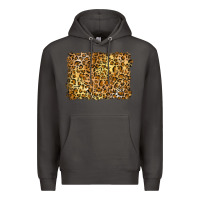 Smoke handdrawn leopard pattern yellow Premium Hoodie - BarkalooDesign