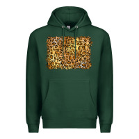 Sports Green handdrawn leopard pattern yellow Premium Hoodie - BarkalooDesign