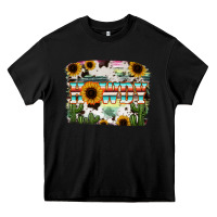Black Howdy Serape And Sunflower Heavy Core Tee - RanaPortraitStore