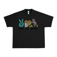 Black Peace love raccoon Urban Heavy Tee - LillyAllenDesigns