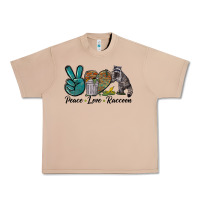 Burro Peace love raccoon Urban Heavy Tee - LillyAllenDesigns