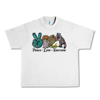 Lunar Rock Peace love raccoon Urban Heavy Tee - LillyAllenDesigns