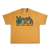 Peanut Butter Peace love raccoon Urban Heavy Tee - LillyAllenDesigns