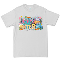 Dove Grey Happy Easter Premium Tee - LillyAllenDesigns