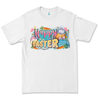 White Happy Easter Premium Tee - LillyAllenDesigns