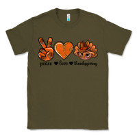 Army Green peace love thanksgiving bbs Classic Tee - BundleAndBundleShop