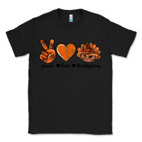 Black peace love thanksgiving bbs Classic Tee - BundleAndBundleShop