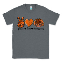 Charcoal Heather peace love thanksgiving bbs Classic Tee - BundleAndBundleShop