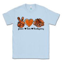 Dusty Blue peace love thanksgiving bbs Classic Tee - BundleAndBundleShop