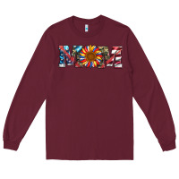 Burgundy mom with sunflower Long Sleeve Tee - Artiststas