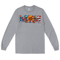 Heather Grey mom with sunflower Long Sleeve Tee - Artiststas