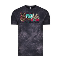 Cloud Black peace love maine coon cat Vintage Tee - LillyAllenDesigns