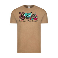 Vintage Coffee peace love maine coon cat Vintage Tee - LillyAllenDesigns