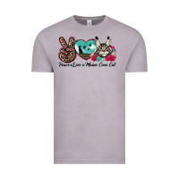 Vintage Zinc peace love maine coon cat Vintage Tee - LillyAllenDesigns