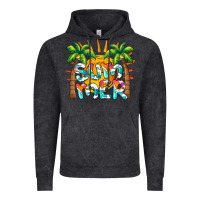 Vintage Black summer waves and sun Vintage Hoodie - BarkalooDesign