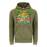 Vintage Olive summer waves and sun Vintage Hoodie - BarkalooDesign