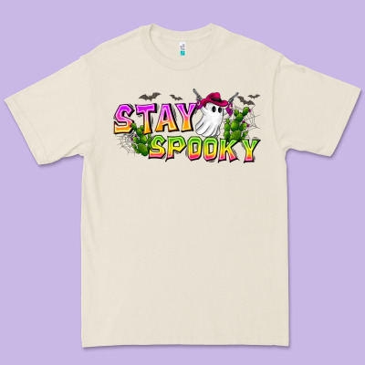 Stay Spooky Premium Tee Designed By Cowhidedigitalart