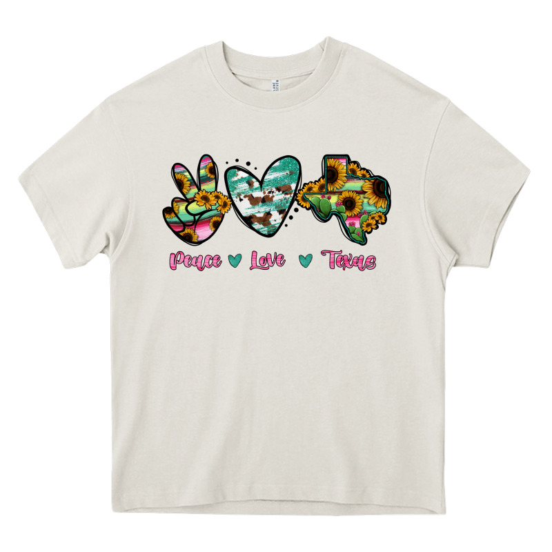 Peace Love Texas Heavy Core Tee by RanaPortraitStore | Teevron