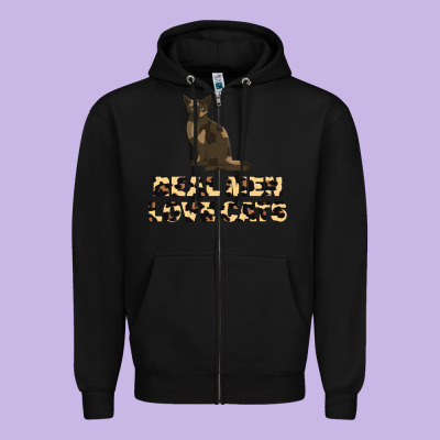 Real Men Love Cats Zipper Hoodie Designed By Bettercallsaul