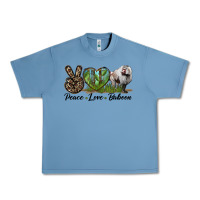 Pebble Blue Leopard Peace Love Baboon Urban Heavy Tee - LillyAllenDesigns