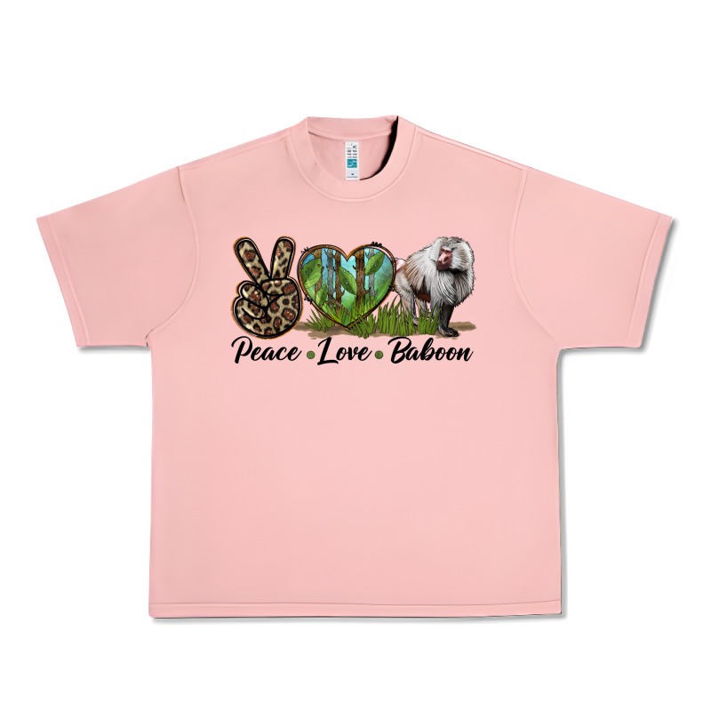 Leopard Peace Love Baboon Urban Heavy Tee by LillyAllenDesigns | Teevron