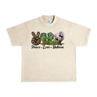 Sandshell Leopard Peace Love Baboon Urban Heavy Tee - LillyAllenDesigns