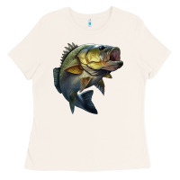 Bone jumping bass Ladies Tee - LillyAllenDesigns