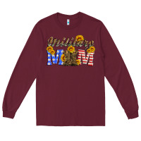 Burgundy military mom with soldier boots Long Sleeve Tee - Artiststas