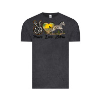 Vintage Black peace love zebra Vintage Tee - LillyAllenDesigns